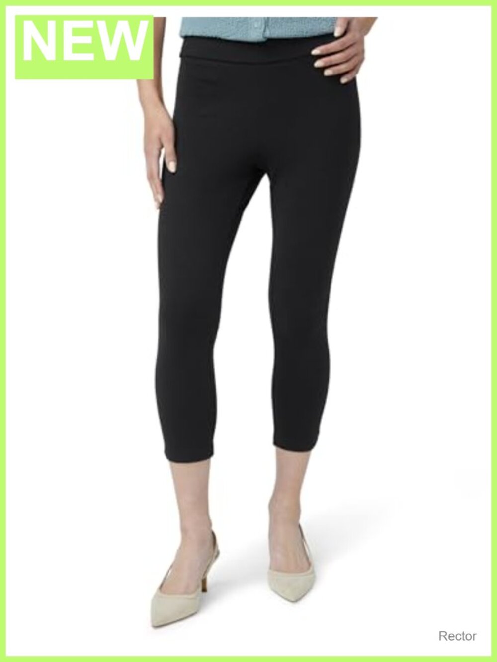 Wide Waistband Blackout Cotton Leggings 28" Inseam Ankle Length Opaque